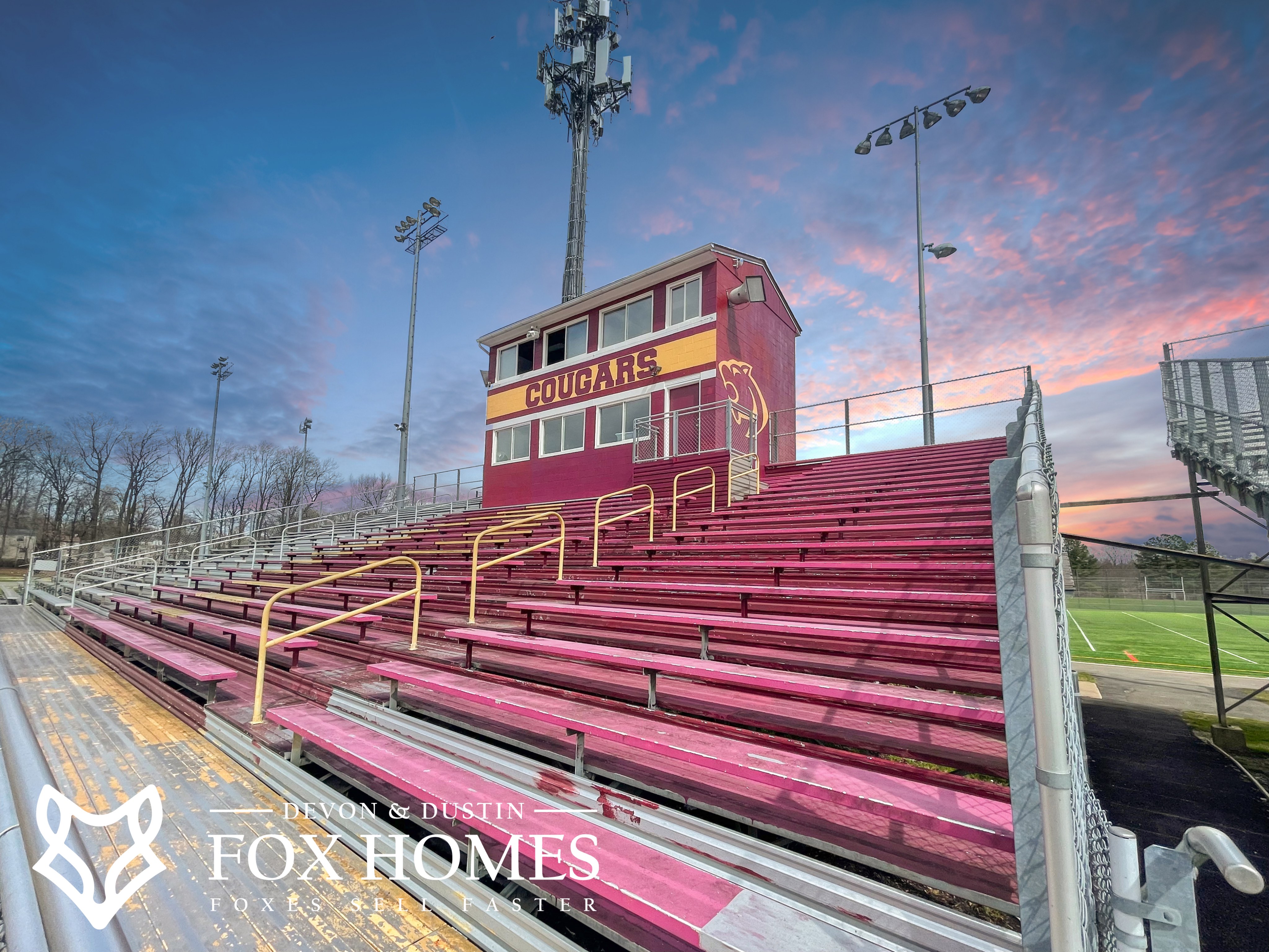 Homes-For-Sale-In-Oakton-High-School-District-Devon-and-Dustin-Fox-Fox-Homes-Team-Cougars-Bleachers Homes-For-Sale-In-Oakton-High-School-District-Devon-and-Dustin-Fox-Fox-Homes-Team-Cougars-Bleachers