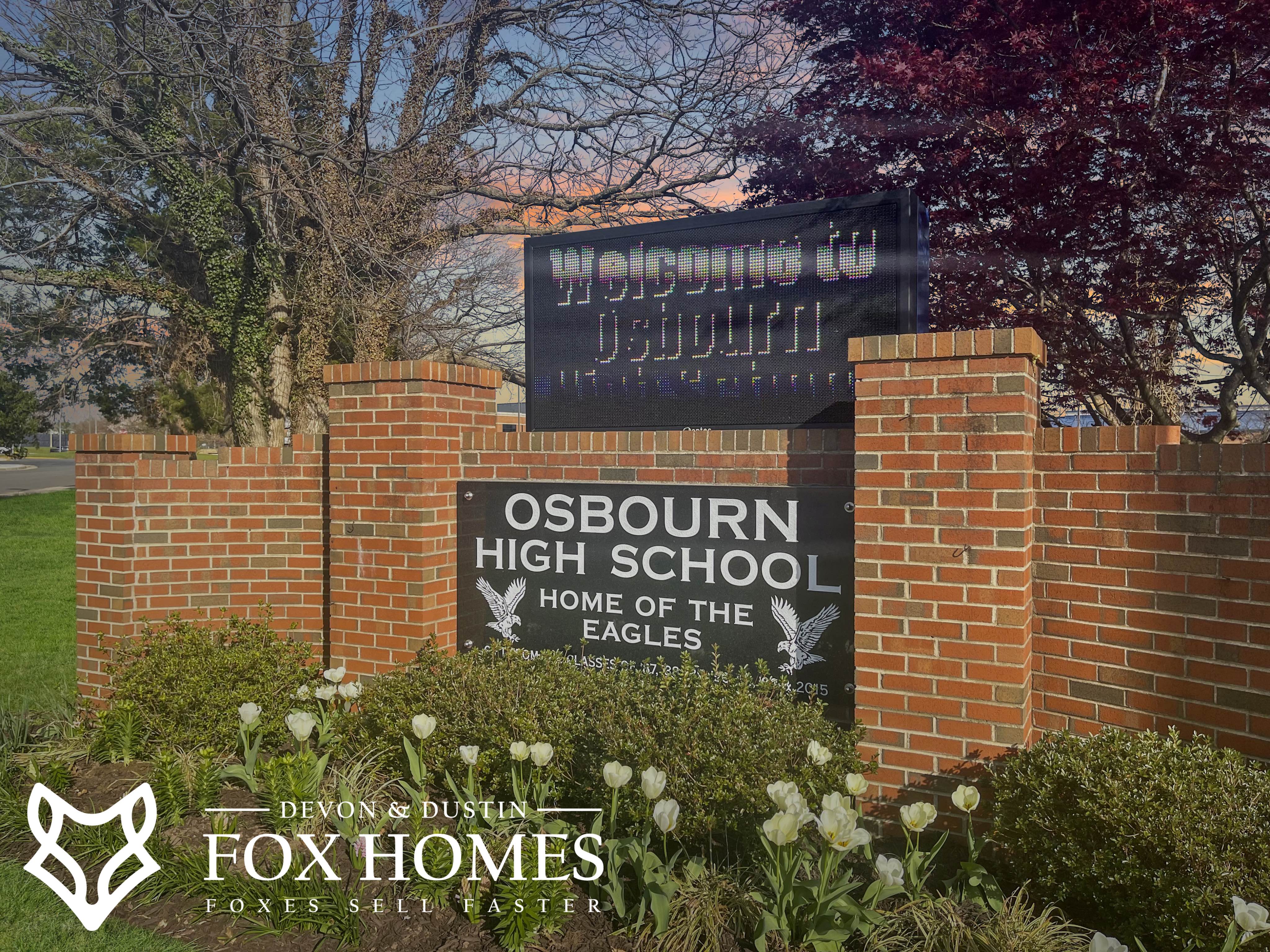 Homes-For-Sale-In-Osbourn-High-School-District-Devon-and-Dustin-Fox-Fox-Homes-Team-Signage.