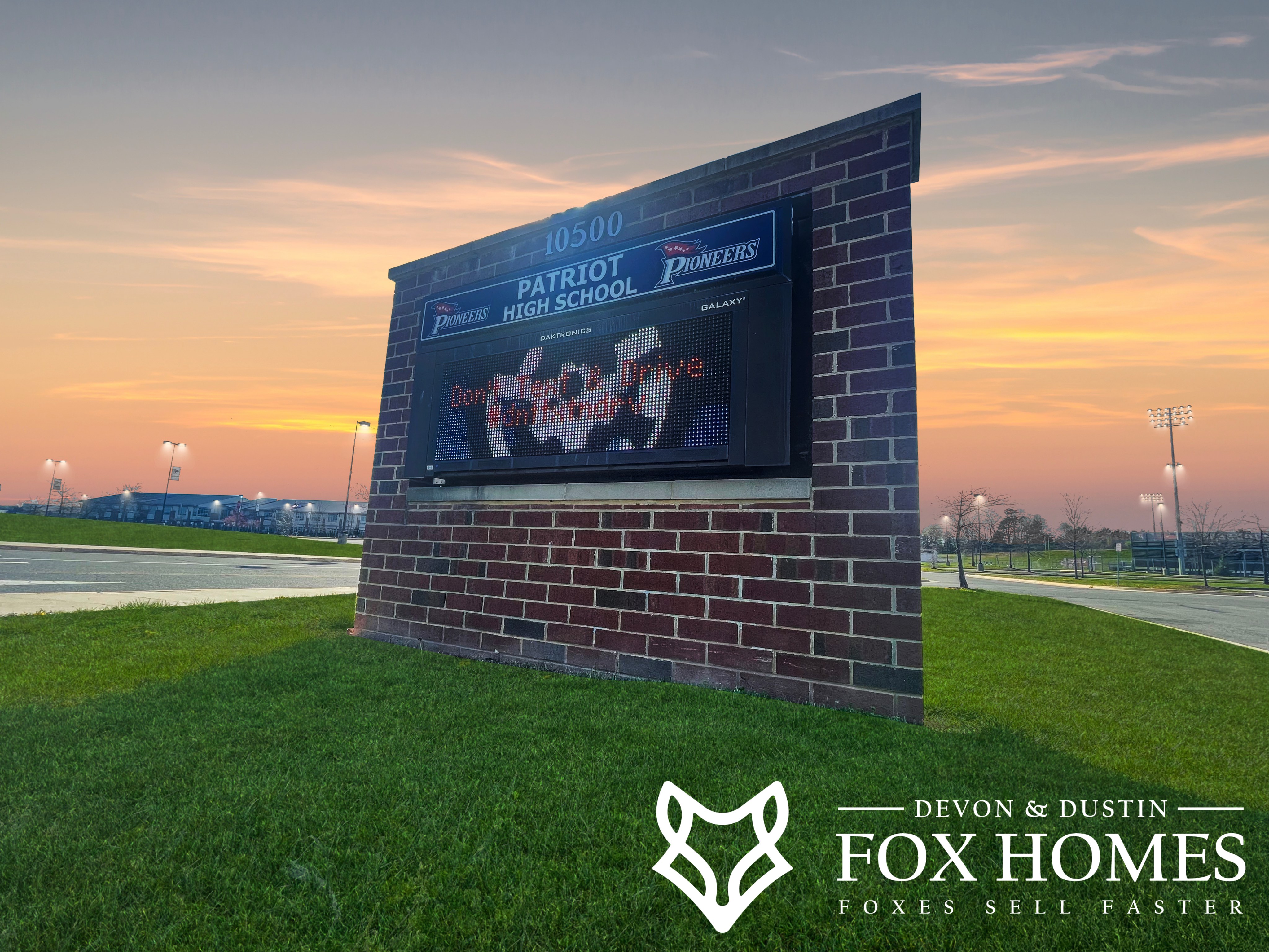 Homes-For-Sale-In-Patriot-High-School-District-Devon-and-Dustin-Fox-Fox-Homes-Team-Entrance-Logo