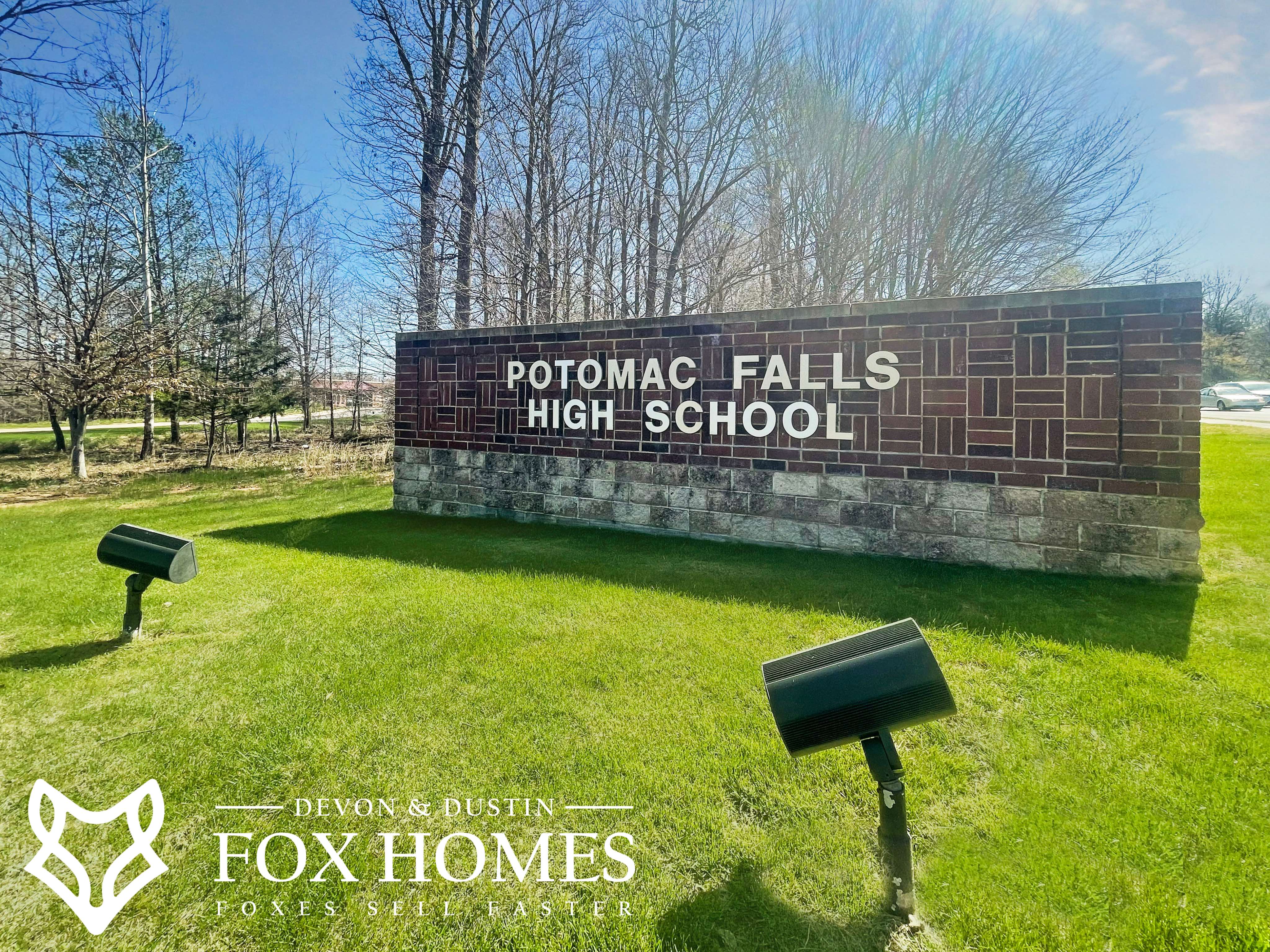 Homes-For-Sale-In-Potomac-Fall-High-School-District-Devon-and-Dustin-Fox-Fox-Homes-Team-School-Signage