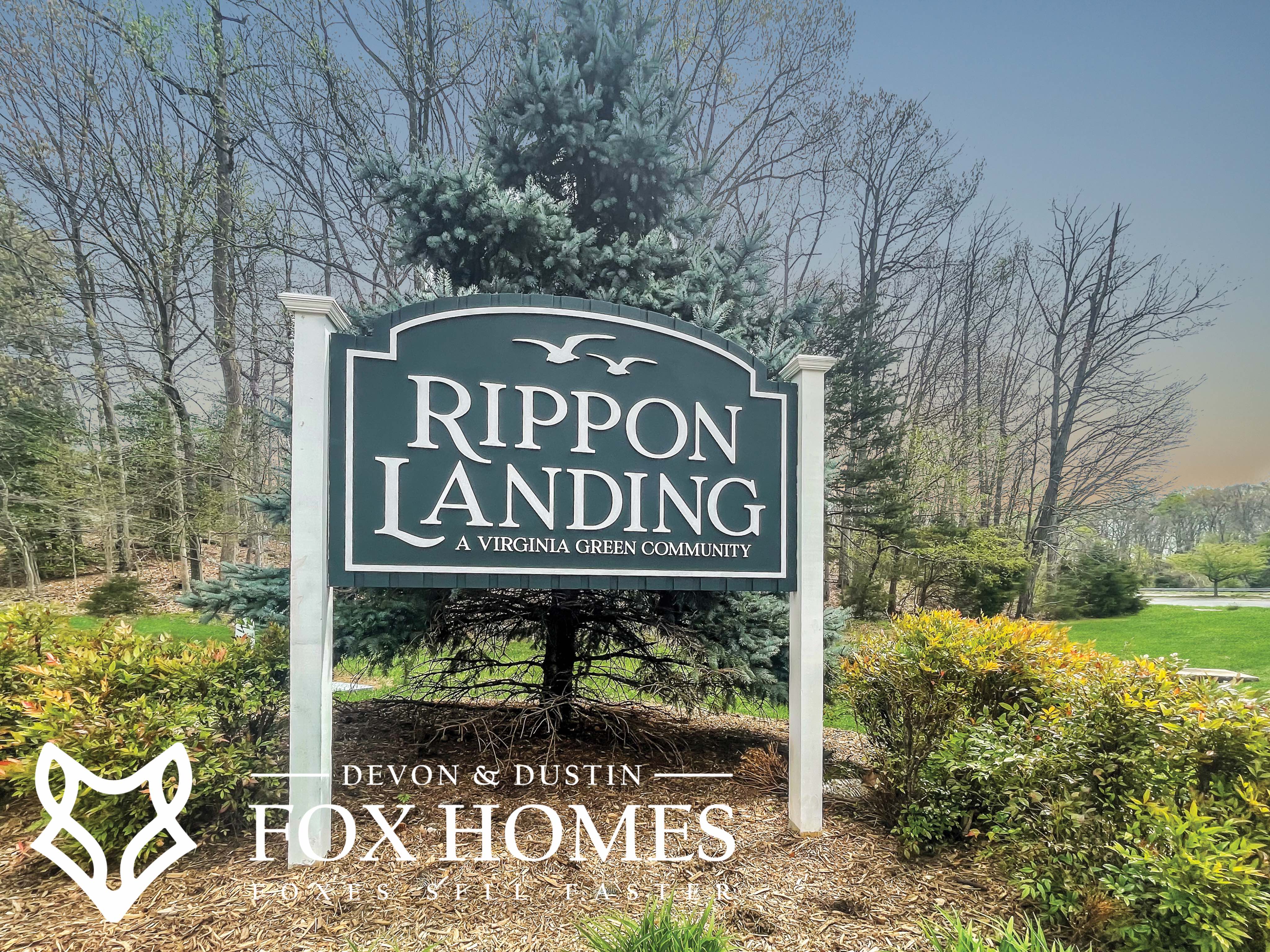 Homes-For-Sale-In-Rippon-Landing-District-Devon-and-Dustin-Fox-Fox-Homes-Team-Signage
