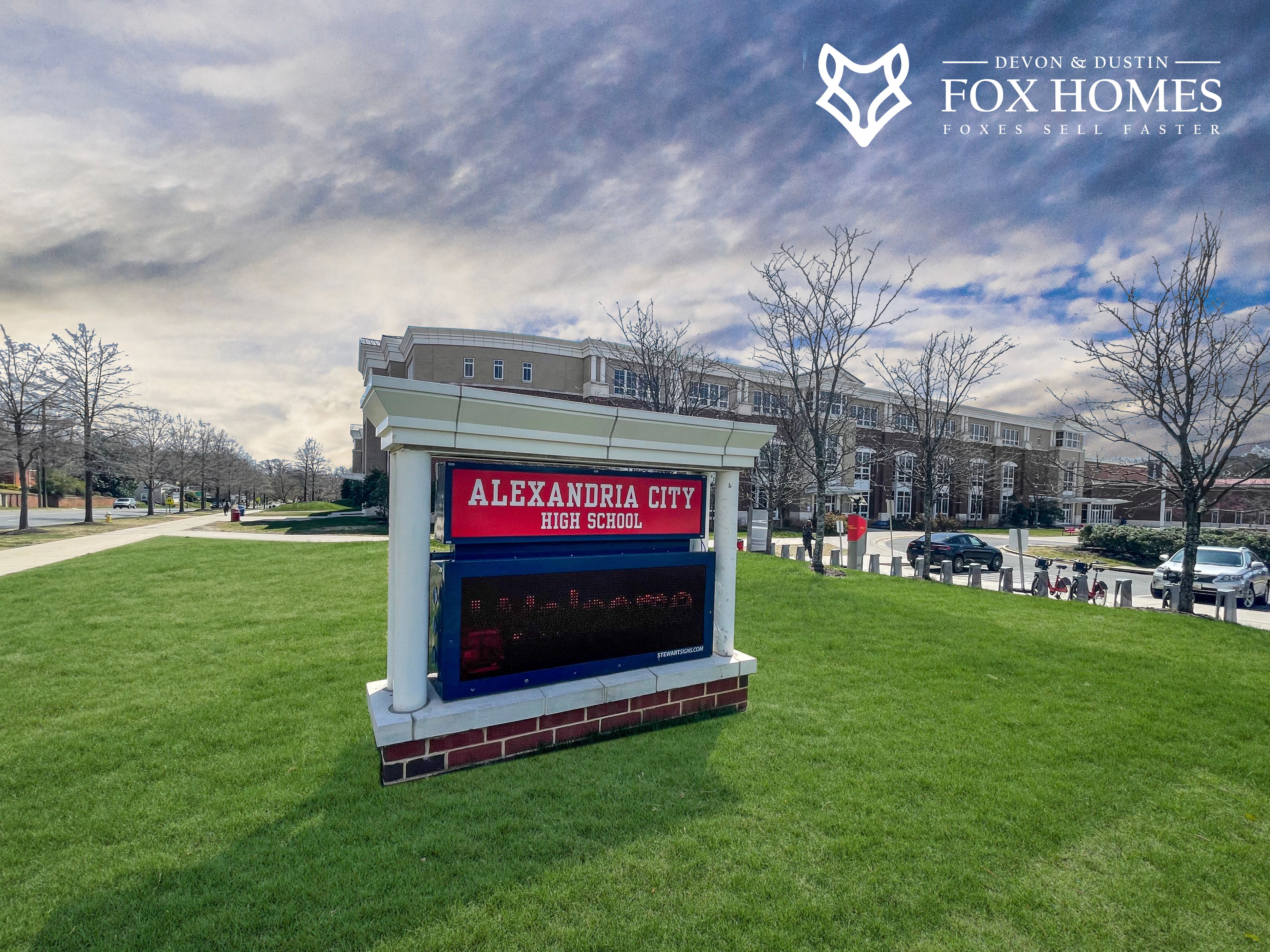 Homes-For-Sale-in-Alexandria-City-High-School-District-Devon-And-Dustin-Fox-Fox-Homes-Team-Front-Sign
