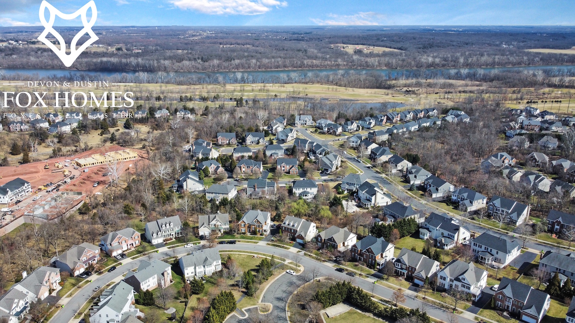Lansdowne on the Potomac - Aerial View - Devon and Dustin Fox - Fox Homes Team