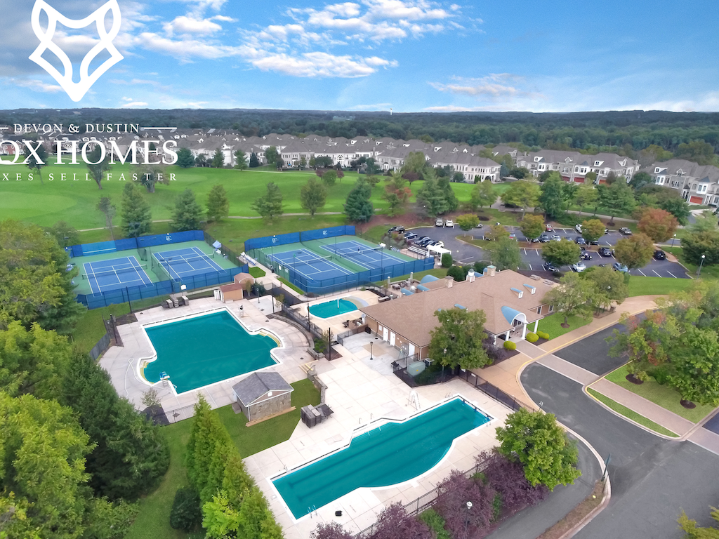 River Creek Homes for Sale - Devon and Dustin Fox - Fox Homes Team - Pool Aerial View
