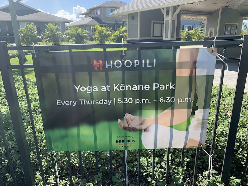 yoga at konane park in ho'opili