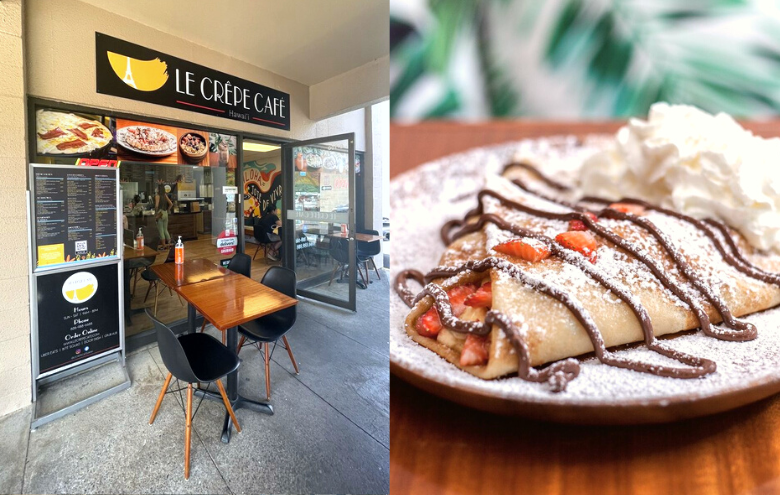 restaurants in manoa, manoa marketplace restaurants, manoa shopping center restaurants, le crepe cafe manoa