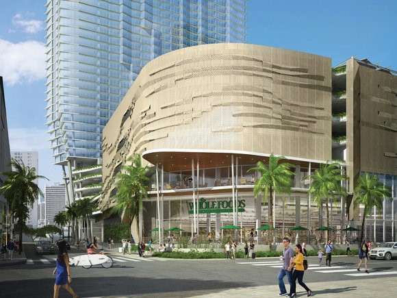 Whole Foods connected to Aeo condo in Kakaako