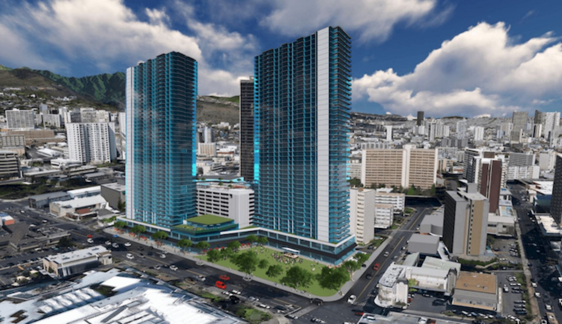 keeaumoku towers artist rendering of proposed condo towers
