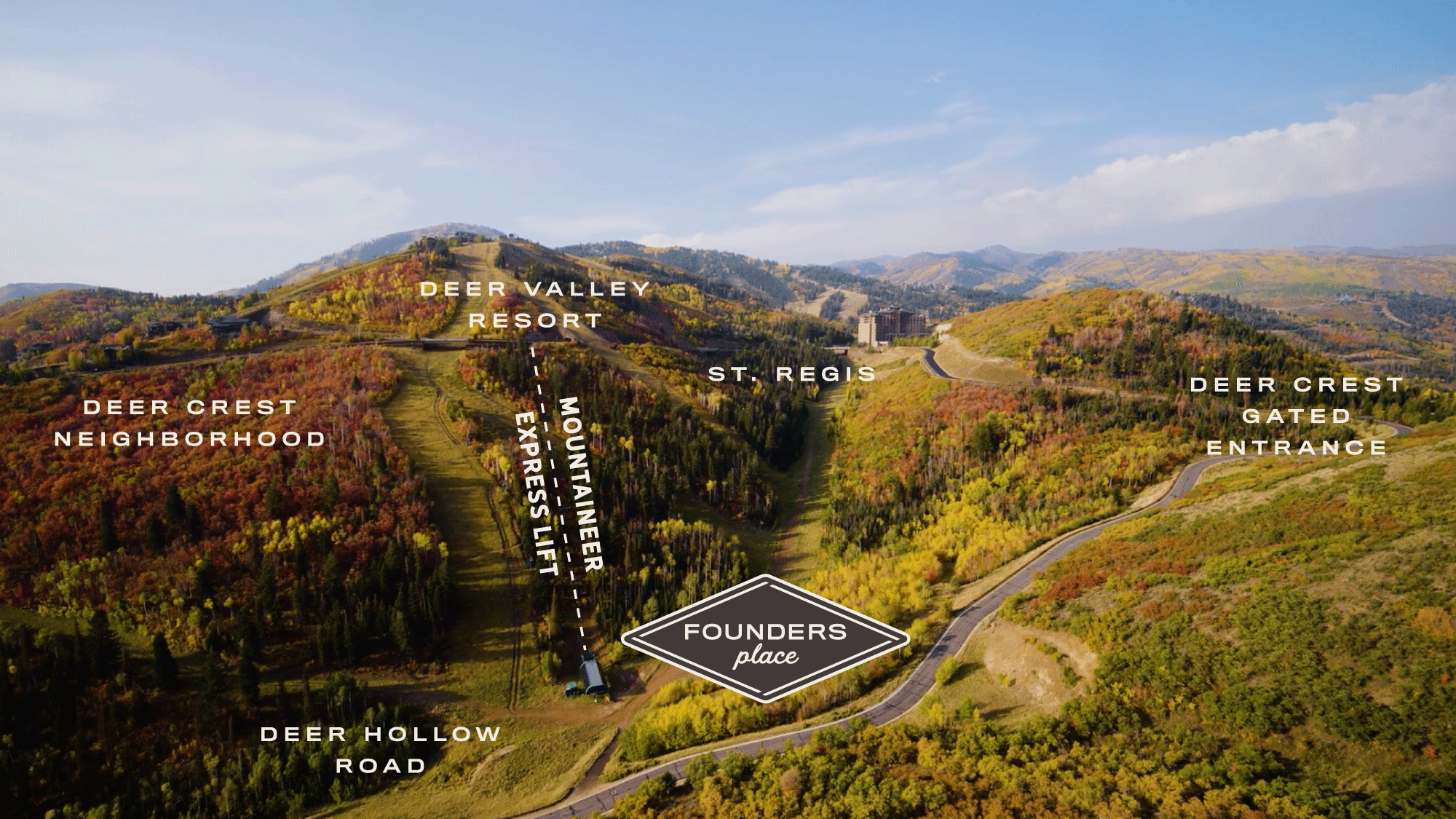 Founders Place map with Deer Valley and Deer Crest