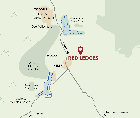 Red Ledges Utah map