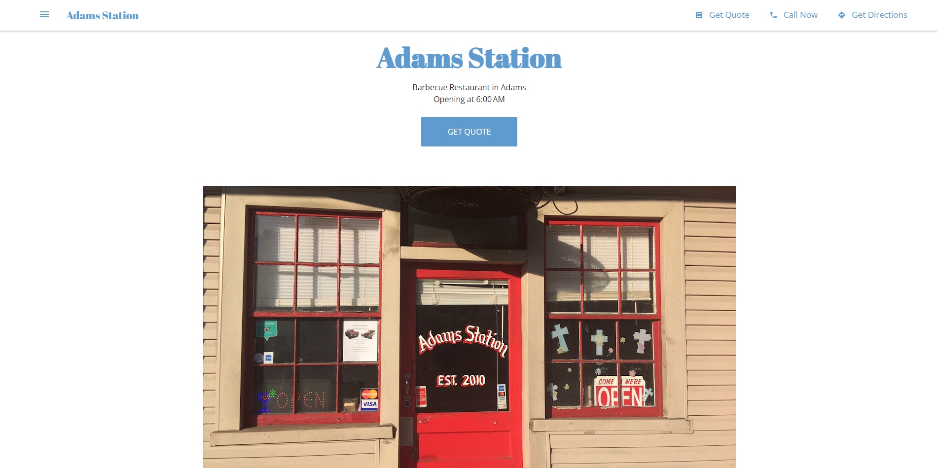 Adams Station BBQ ,TN