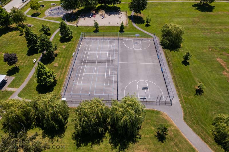 Bridgeview Park Tennis & Basketball Courts in Bridgeview, Surrey, British Columbia