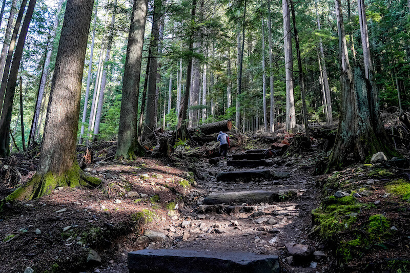 Hike at Grouse Grind in North Vancouver, BC