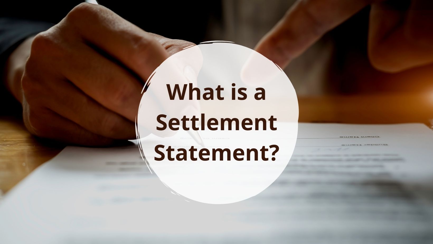 What is a Settlement Statement