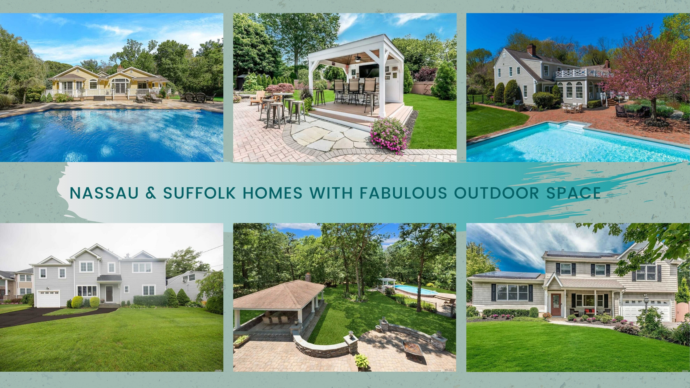Nassau Suffolk New York homes with great backyards