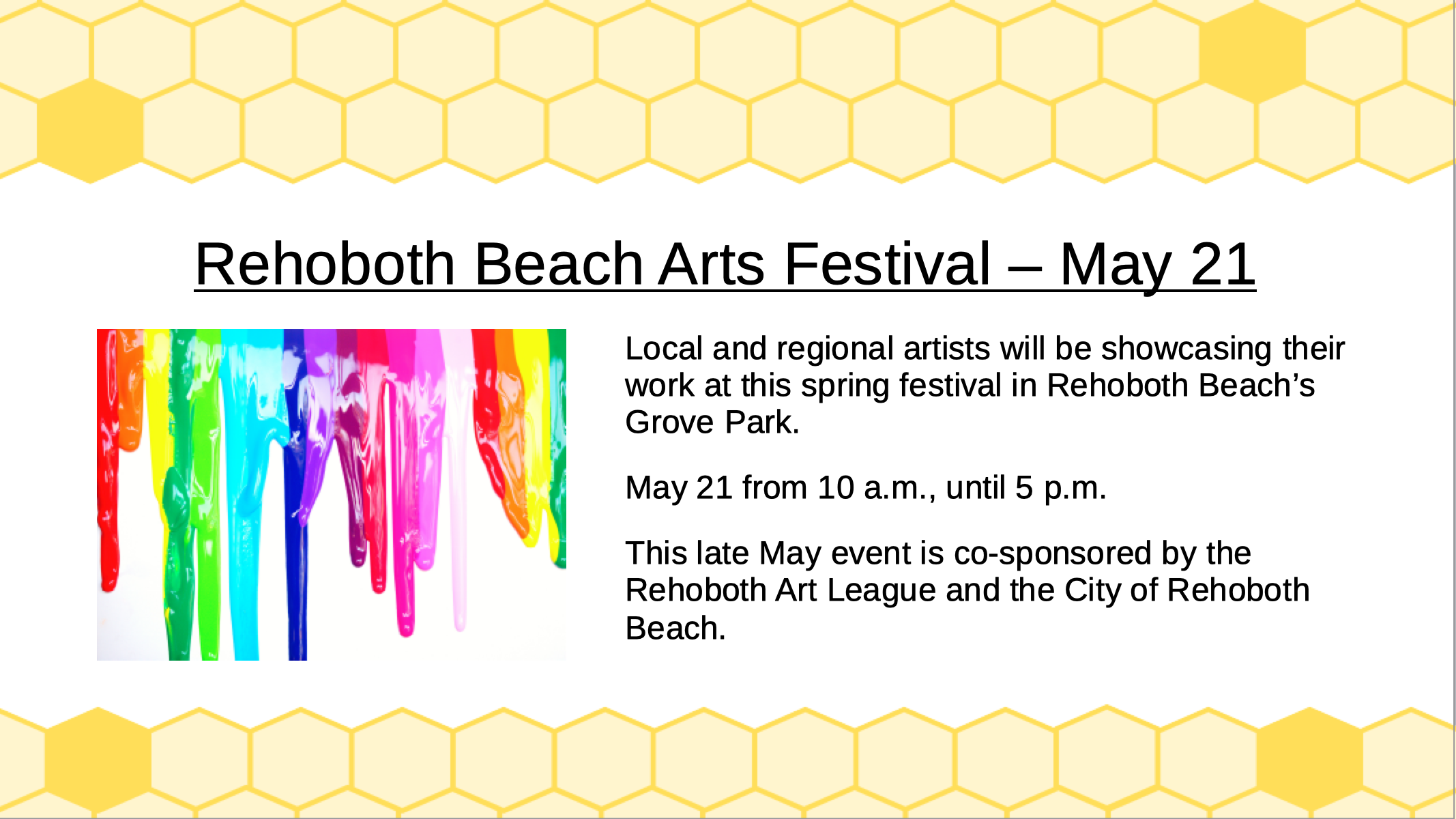 Rehoboth Arts Festival Preview