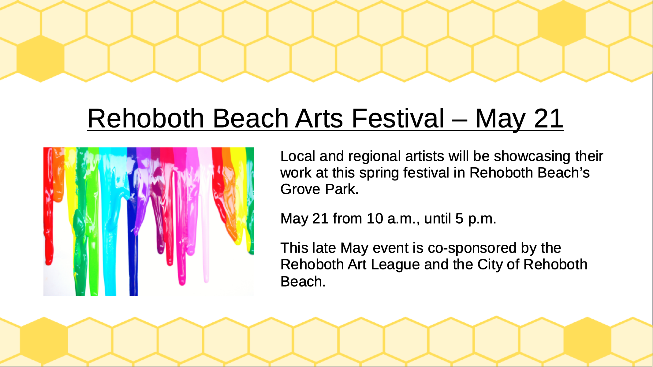 May Events in Rehoboth Beach The Oldfather Group