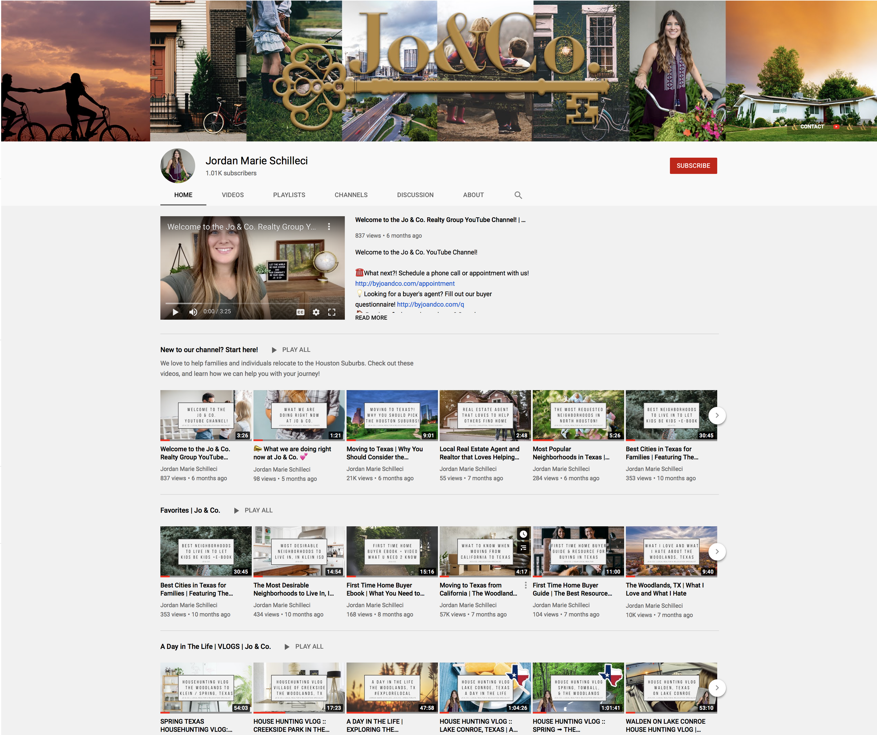 Jo and co realty group YouTube link