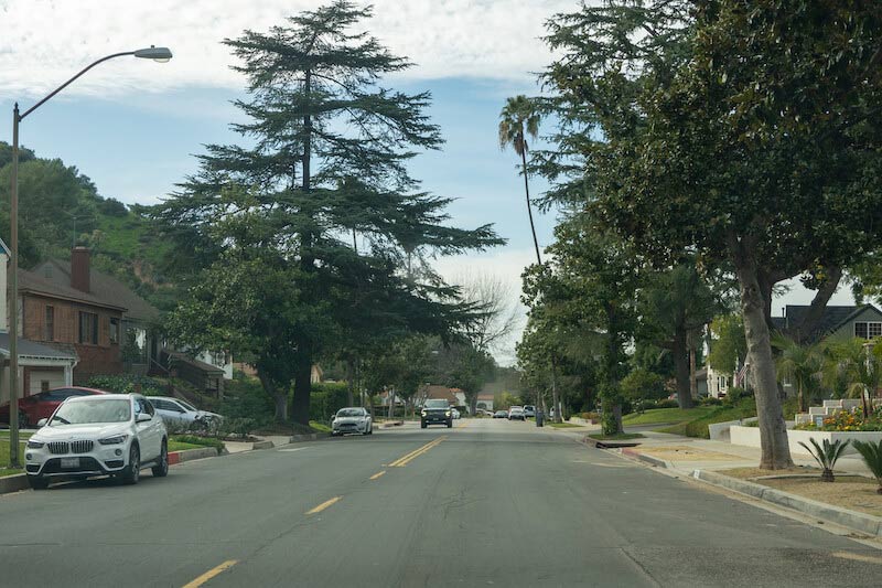 Neighborhood Street in Chevy Chase, Glendale, California