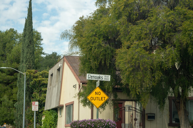 Glenoaks, Glendale, Glenoaks Street Sign