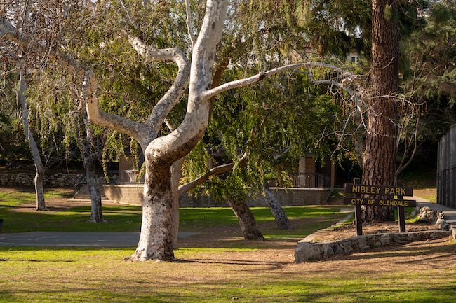 Nibley Park in Rossmoyne, Glendale, California