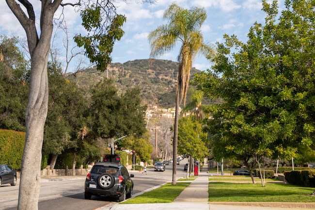 Street in Verdugo Woodlands, Glendale, California