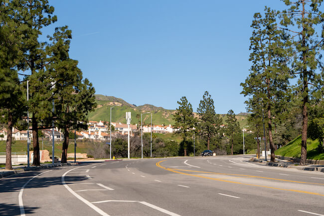 Street in Porter Ranch, Los Angeles, CA
