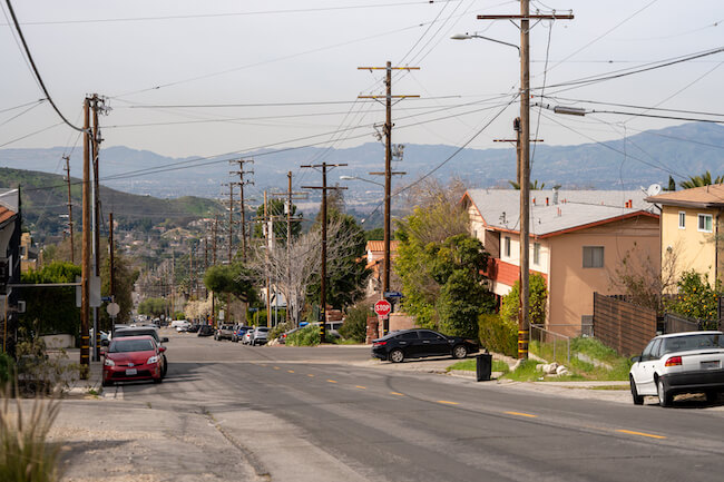 Street in the Neighborhood of Tunjunga, Los Angeles, California