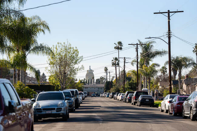Street in Valley Glen, Los Angeles, California