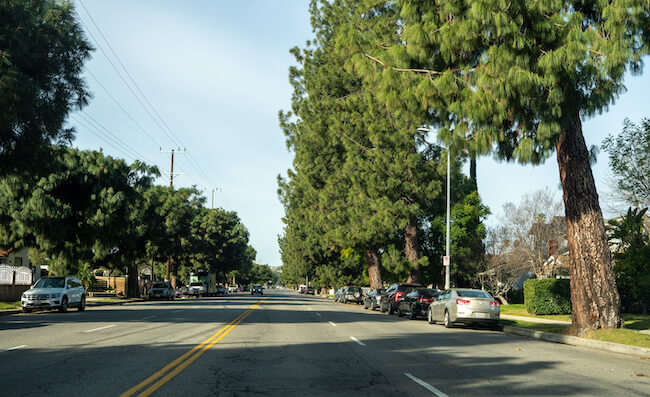 Street in West Hills, Los Angeles, CA