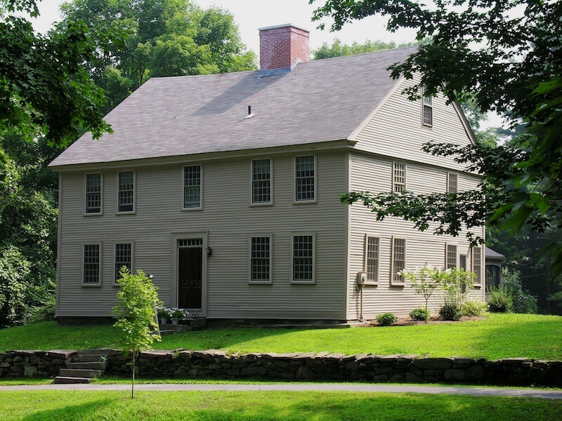 Colonial Homes Have Steeply Pitched Roofs