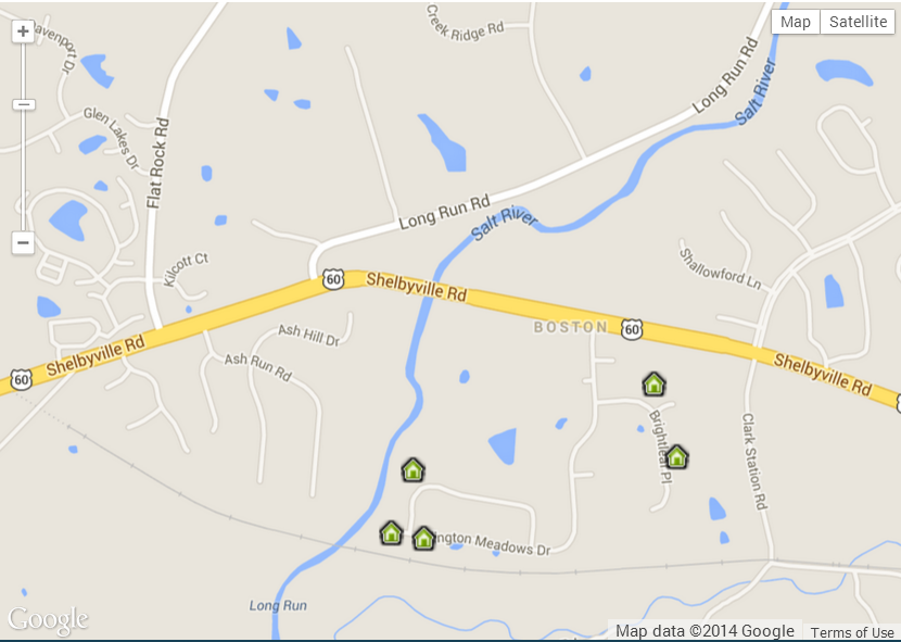 Map of Arlington Meadows Homes For Sale
