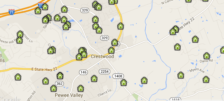 Interactive Map of Homes for Sale in Crestwood