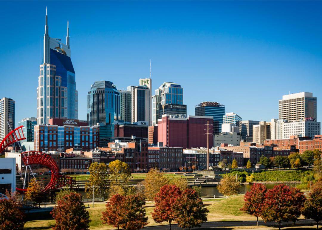 Downtown Nashville in autumn