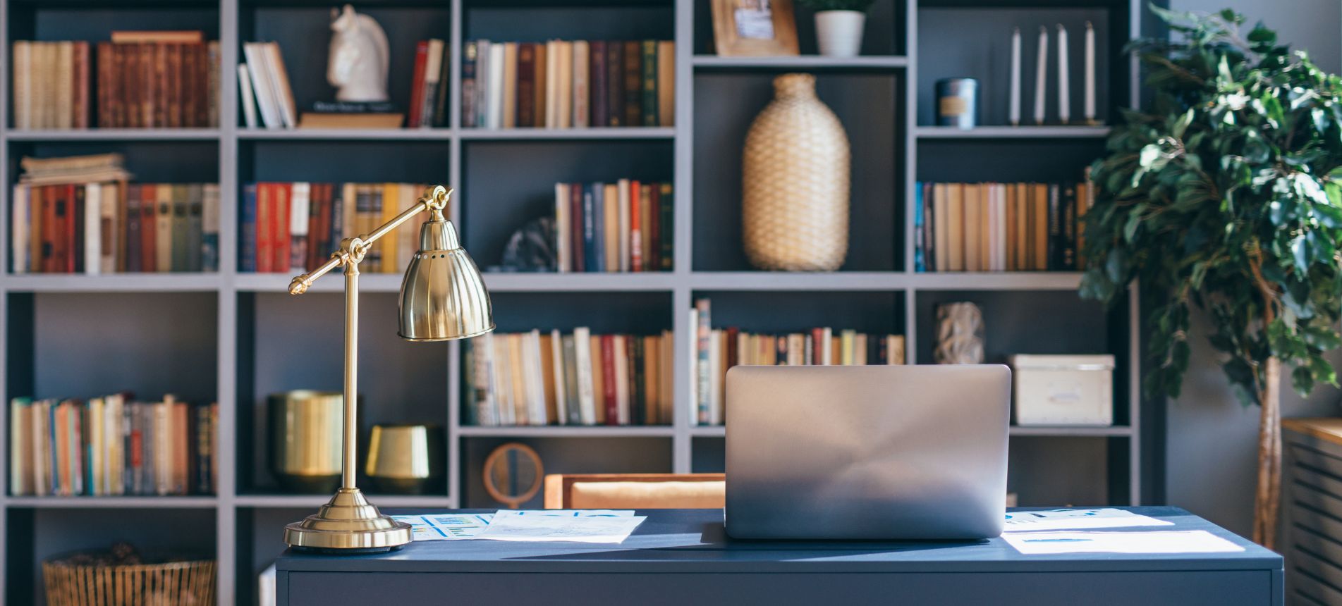 dark study room design