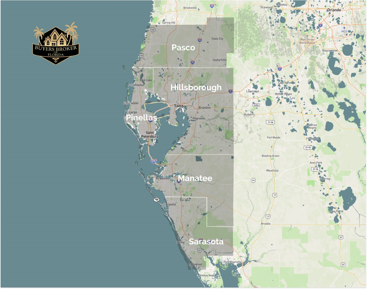 Map Of Florida Brandon Fl