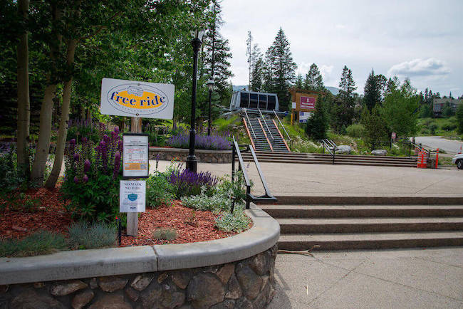 BlueSky Condos Bus Stop in Breckenridge, Colorado