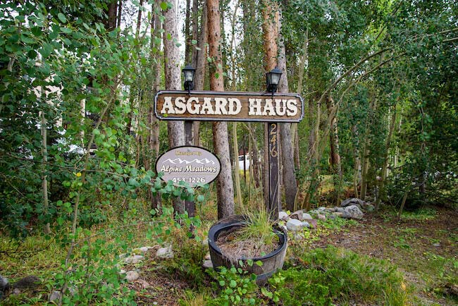 Asgard Haus, Breckenridge, Sign
