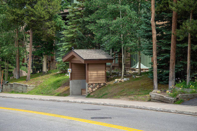 Pine Ridge Condos Bus Stop in Breckenridge, Colorado