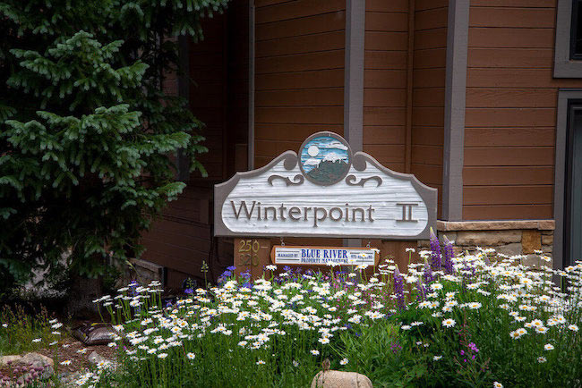Winterpoint Townhomes II Sign in Breckenridge Colorado