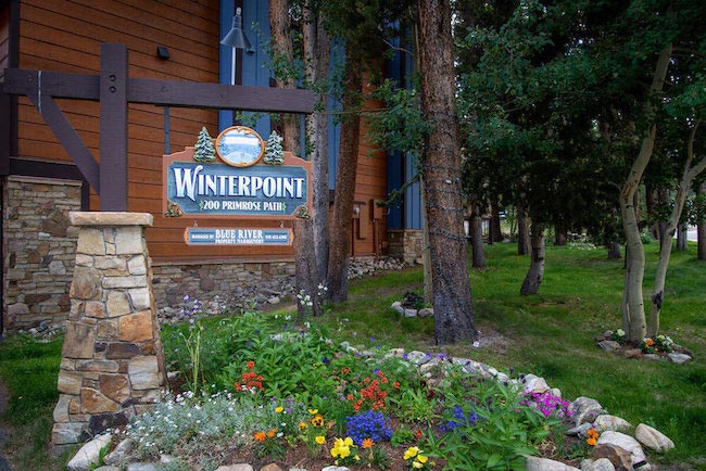 Winterpoint Townhomes Sign in Breckenridge Colorado