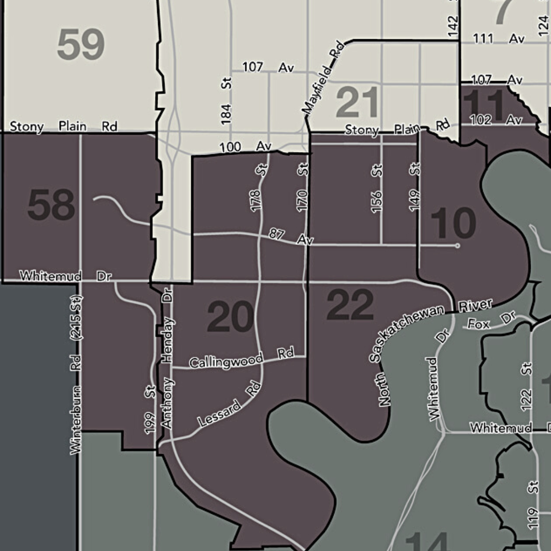 West Edmonton Real Estate Zone Map