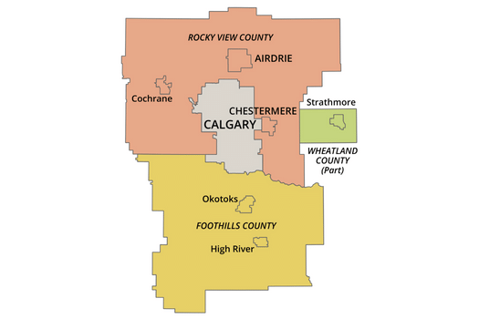 Counties near Calgary