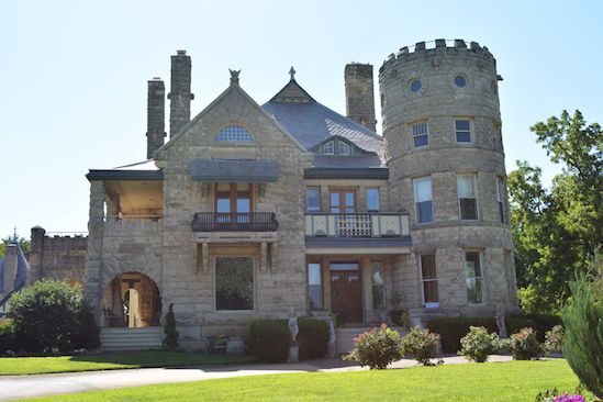 Image of the front of the Campbell Castle in Wichita Kansas