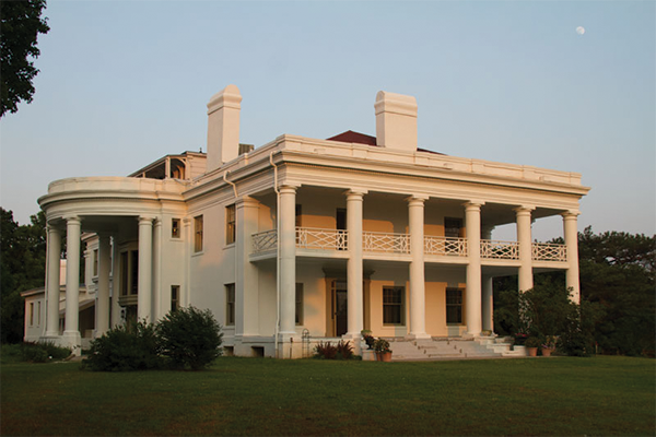 Exterior of the Brown Mansion in Coffeeville, KS