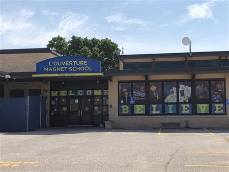 Image of the front of L'Ouverture Elementary School