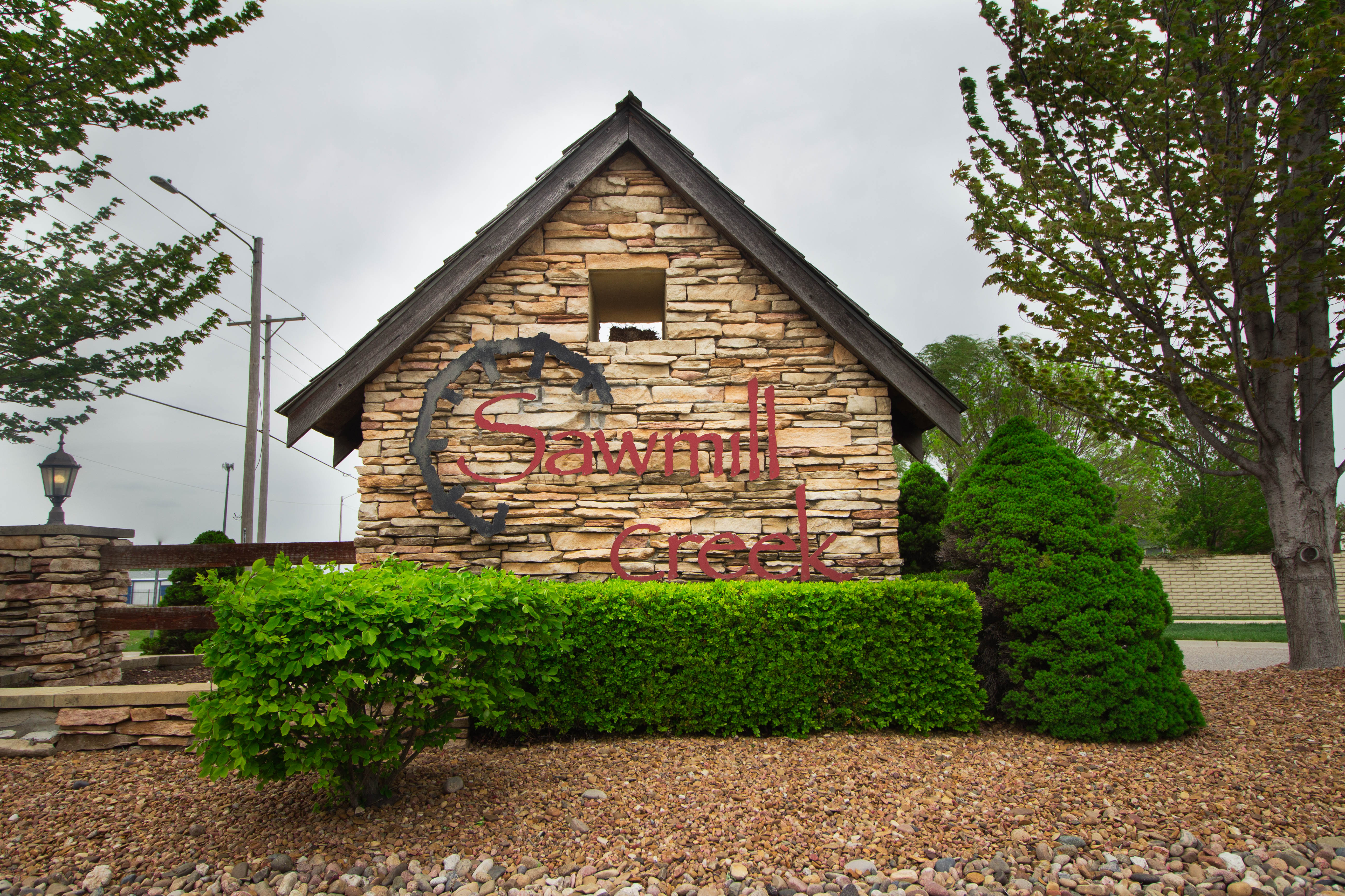 Sawmill Creek subdivision sign
