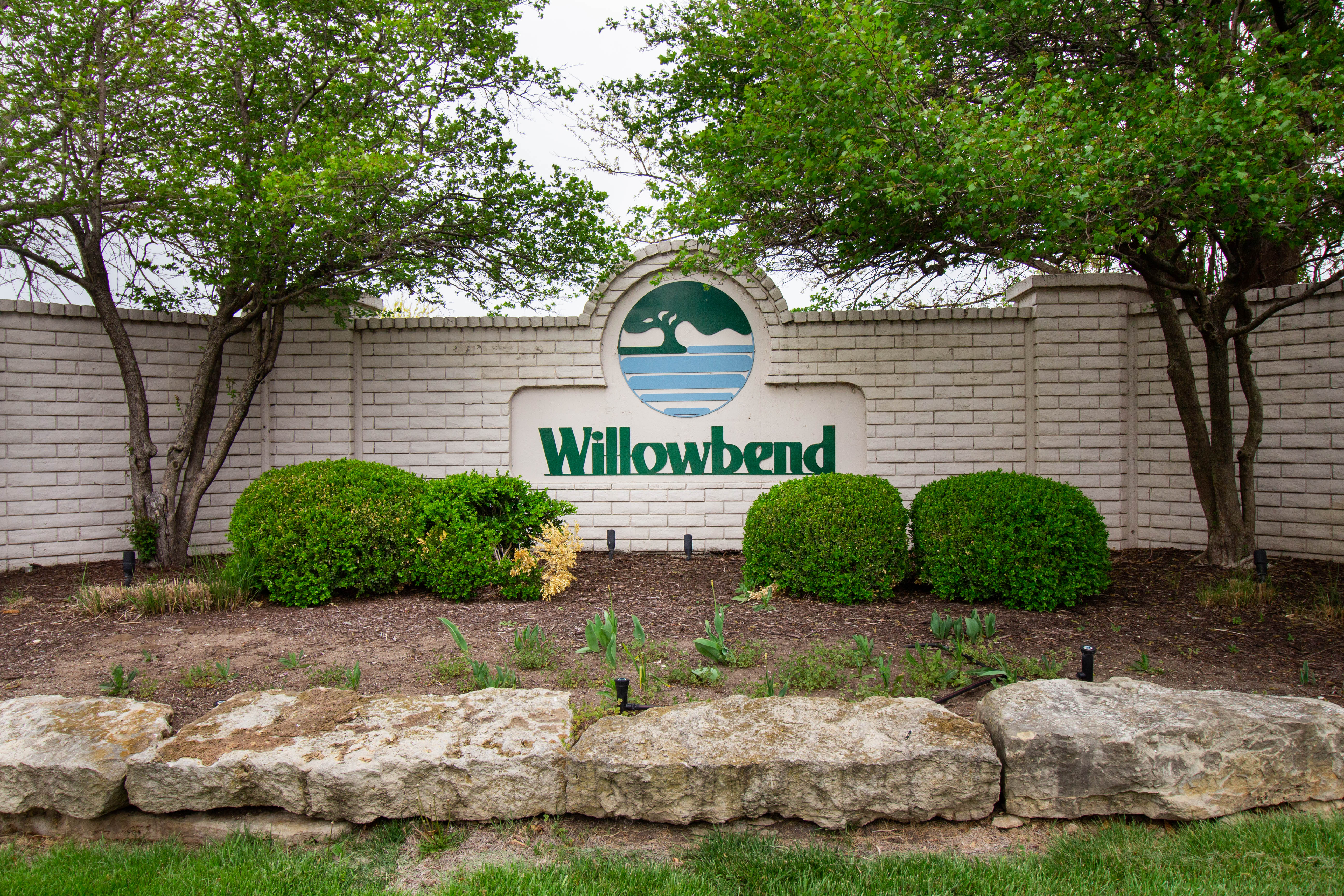 Sign at the entrance of the Willowbend subdivision