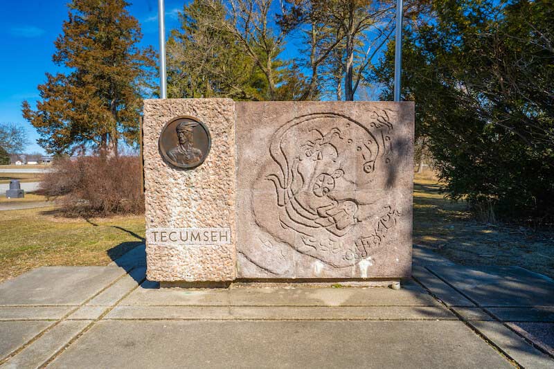 Tecumseh Monument in Thamesville, ON