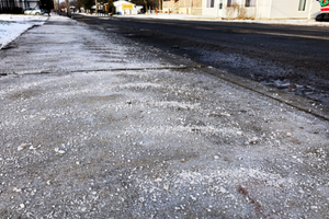 Salt your sidewalks to keep snow away and melt any ice
